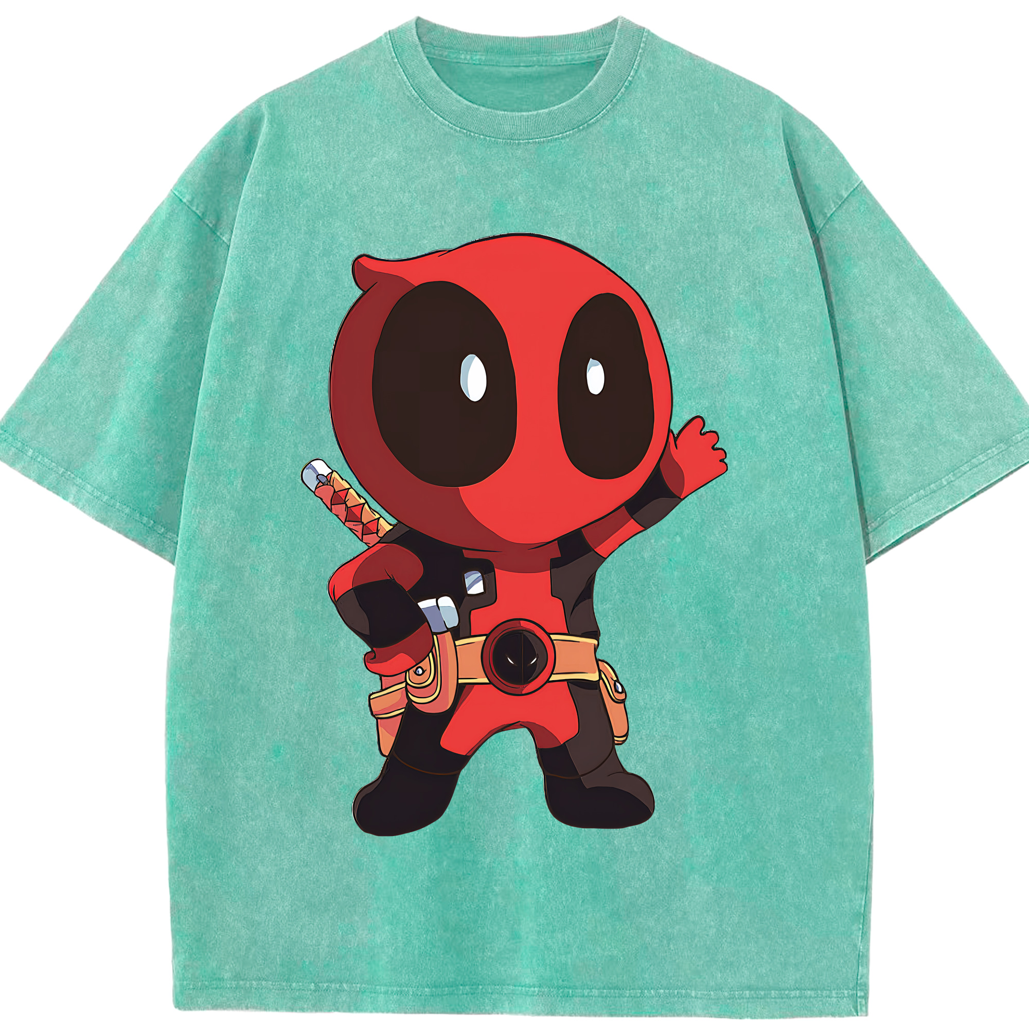 （画像用） Deadpool デッドプール 綿100% ヴィンテージ風 半袖Tシャツ（フロントプリント）